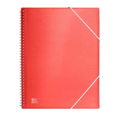 Imagen de Oxford, Carpeta de Fundas Plástico A4, 30 Transparentes, Color Rojo