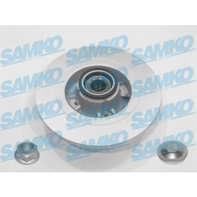 Imagen de SAMKO R1031PRCA Disco de freno 274 11 4 macizo revestido con juego cojinetes rueda, anillo sensor ABS accesorios RENAULT: GRAND SCENIC 2