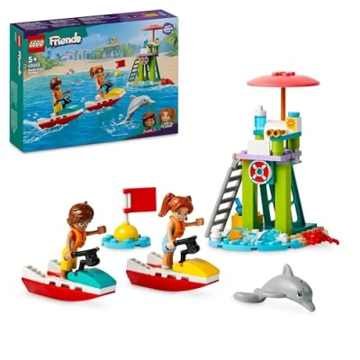 Imagen de Lego Friends Moto Acuática de la Playa Juguete Construcción con Motos Agua, Regalo para Niñas y Niños 5 Años o Más 2 Mini Muñecos Delfín Cangrejo el Juego rol 42623