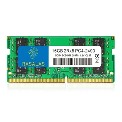 Imagen de RASALAS Módulo de memoria RAM para portátil SO DIMM 16 GB 2Rx8 DDR4 2400 MHz (DDR4 2400) PC4 19200 (PC4 2400T) sin ECC 1.2V CL17 rango único 260 pines
