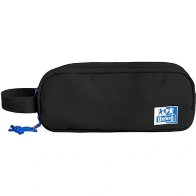 Imagen de Oxford B Smart, Estuche escolar 3 compartimentos, Goma Elástica, Material Reciclado RPET, Color Negro