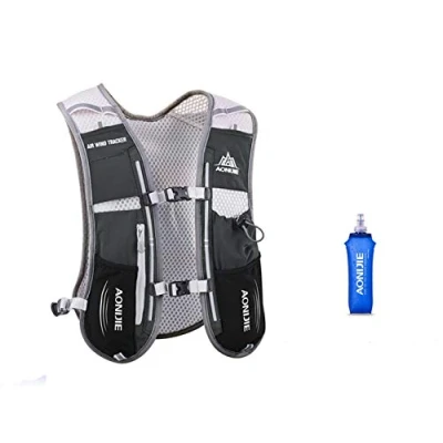 Imagen de AONIJIE 5L multifunción Mochilas de hidratación, Ideal para Deportes al Aire Libre, acampadas, Ciclismo, Carreras, Alpinismo o Senderismo, Incluye 1 * 500 ML Botella Agua (Negro)