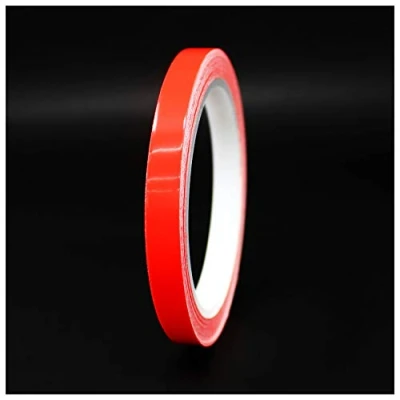Imagen de Finest Folia 10m tira decorativa autoadhesiva para coche moto barco modelismo bicicleta muchos colores y anchos la artesanía (Rojo neón, 8mm)