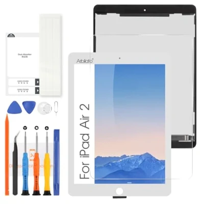Imagen de Arbilato pantalla para iPad Air 2 2014 Reemplazo de 2ª generación LCD A1566 Conjunto digitalizador táctil A1567 Piezas reparación (9,7 Pulgadas) (blanco)