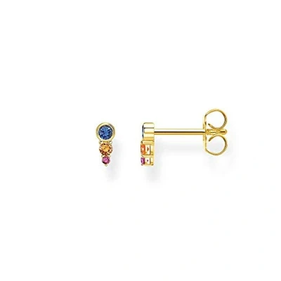 Imagen de THOMAS SABO Pendientes Individuales Piedras de Colores Plata Chapada en Oro H2143 488 7, Amarillo