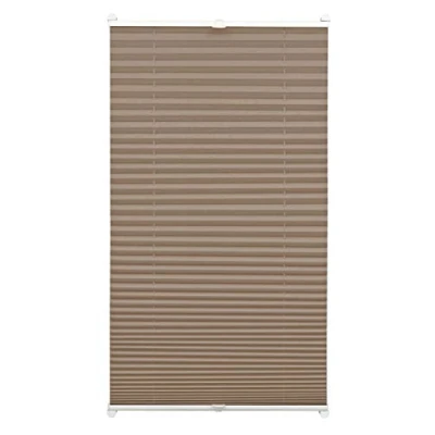 Imagen de GARDINIA Persianas plisadas, Persiana plegable opaca, Todas las piezas de montaje incluidas, plisadas EASYFIX sujetadas con dos rieles, Topo, 65 x 130 cm (WxH)