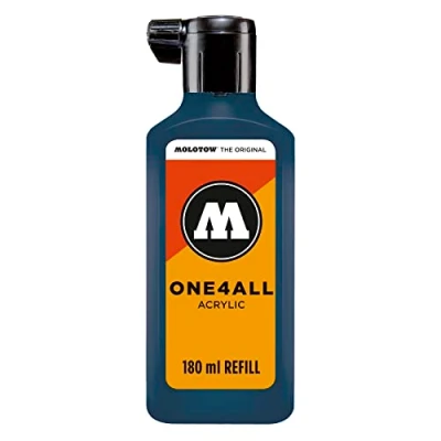 Imagen de MOLOTOW Recambio de pintura acrílica ONE4ALL, para marcador gasolina, botella 180 ml, 1 cada uno (692.027)