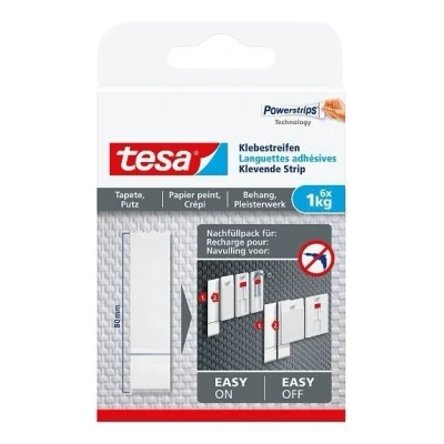 Imagen de tesa Adhesive Strips for Wallpaper &amp; Plaster 1kg