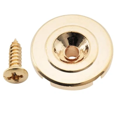 Imagen de Musiclily Pro Vintage Retenedor de Cuerda Bajo Guía Acero para Eléctrico Jazz/Precision Bass, Dorado