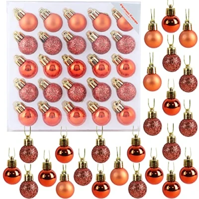 Imagen de Christmas Concepts Pack de 25 Brillante, Mate y Brillo Mini árbol Navidad Las chucherías (Coral)