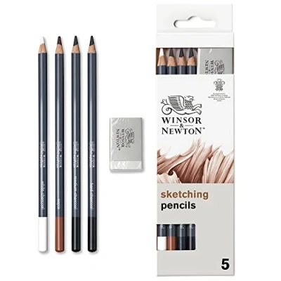 Imagen de Winsor &amp; Newton Studio Collection Set de 4 lápices esbozo + goma