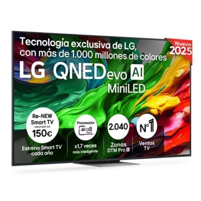 Imagen de TV QNED 75&quot; LG 75QNED87A6B, UHD 4K, Procesador Inteligente α8 AI Processor 4K Gen2, Smart TV, DVB T2 (H.265), Ashed Blue