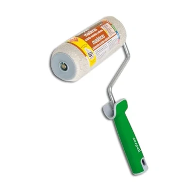 Imagen de Nespoli Rodillo de Pintura Microfibra Teflon para Maderas, 18 cm, Mango Ergonómico, con Bordes Biselados Evitar Marcas