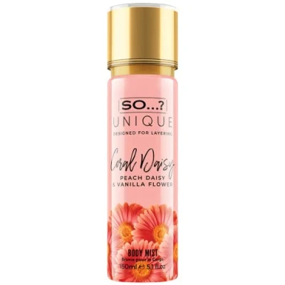 Imagen de So…? Unique Womens Vegan Coral Daisy Body Mist Fragrance Spray 150ml