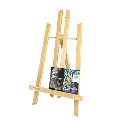 Imagen de Mont Marte Caballete Mesa pequeña de madera Haya Medio compacto Ideal para la presentación Lienzos hasta 40 cm Eventos, Exhibiciones y Convenciones