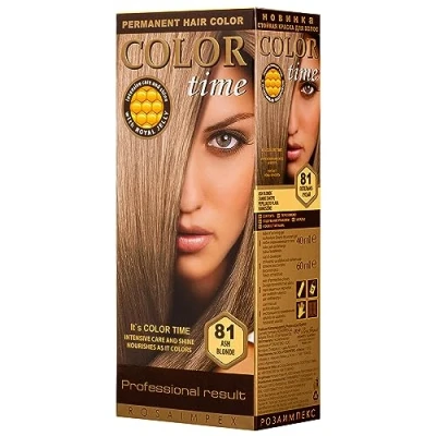Imagen de Color Time Tinte Permanente en Gel Rubio Ceniza 81 Enriquecido con Jalea Real y Vitamina C Coloracion para el Cabello I 100 ML