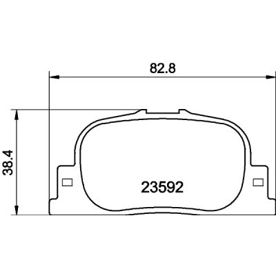 Imagen de HELLA 8DB 355 010 001 Juego de pastillas freno no preparado para indicador desgaste TOYOTA: Prius II Liftback