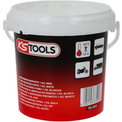 Imagen de KS Tools 100.4025 balde de grasa para neumáticos blanco 1 kg