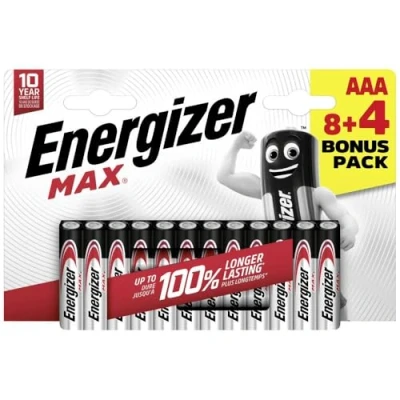 Imagen de Pilas Energizer Max Alk Aaa Bp12 8+4
