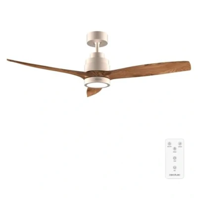 Imagen de Cecotec Ventilador de Techo con luz EnergySilence Aero 5295 GoldBlack 35 W motor DC y 52 LED 18W, mando a distancia, temporizador 6 velocidades