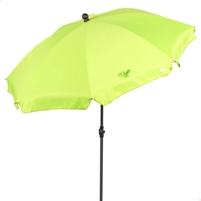 Imagen de AKTIVE Sombrilla playa grande, 200 cm, Color verde, Mástil acero, Inclinable y regulable en altura, Tejido poliéster, Protección UV30, Sombrillas grandes, Incluye funda transporte con asa (62333)