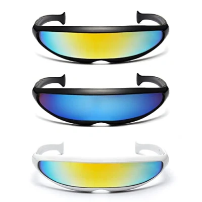 Imagen de 3 pares de gafas espaciales futuristas, alienígenas, divertidas, sol frescas, fiesta, juego accesorios disfraces cosplay fiesta