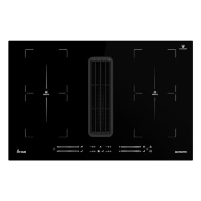 Imagen de KKT KOLBE IND800DRAFT placa de inducción integrada con extractor humos, 80 cm, inducción, 7 kW, 4 zonas, 15 niveles, sin marco