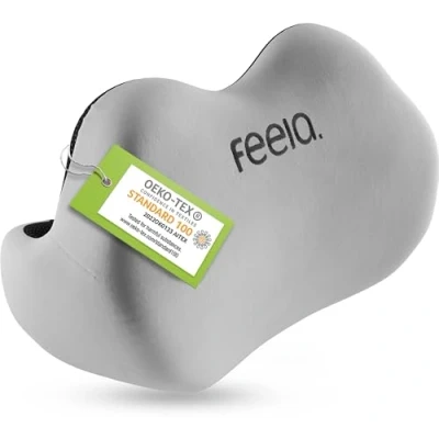 Imagen de feela.® cojín de Respaldo ergonómico para Silla Oficina Lumbar como el hogar, la o apoyar Espalda en casa (Plata)