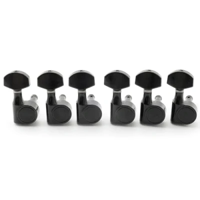 Imagen de Musiclily Pro 6 en línea 1 Pin Clavijas de Afinación Guitarra Clavijeros para Eléctrica tipo SQ Strat Tele, Negro