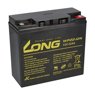 Imagen de batería de plomo WP22 12N 22Ah 12V AGM equivalente a 17Ah 18Ah 19Ah 20Ah 23Ah Long M6 rosca interior AKKUman Edition