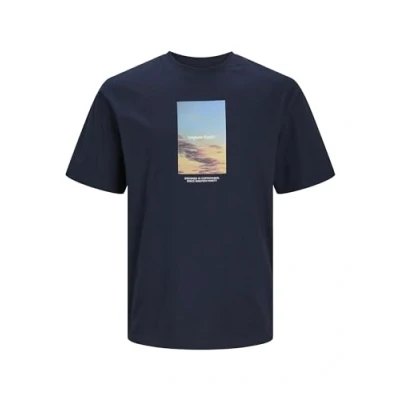 Imagen de JACK &amp; JONES Jorvesterbro Picture tee SS Crew Neck Sn Camiseta, Sky Captain, M para Hombre