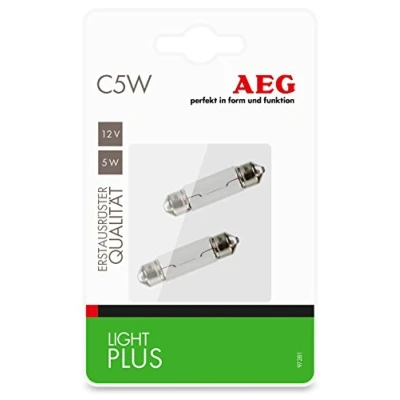 Imagen de AEG Automotive 97281 Lámpara Light Plus C5W, SV8,5 8, 5 W, 2 pieza