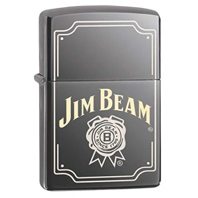 Imagen de Zippo Jim Beam Stamp Encendedor Resistente al Viento, Unisex Adulto, Negro, Normal