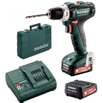 Imagen de METABO 601036500 Taladro atornillador a bateria 12V / 2x 2,0 Ah Li Ion PowerMaxx BS 12 con maletín