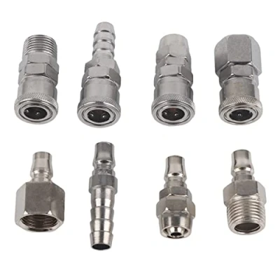 Imagen de 8PCS 1/2 &quot;BSP C Style Acoplador de Aire y Kit Enchufe Manguera Neumática del Compresor Rápido Juego Conectores Conexión