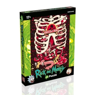 Imagen de Winning Moves Puzzle Rick &amp; Morty Anatomy Park 1000 Piezas Versión Francesa, Color (WM01737 ML1 6)