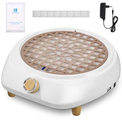 Imagen de Yulado 100W Aspirador Uñas, 4500rpm Extractor De Polvo Para Uñas Profesional, Apto Salones Manicura Y Hogares Gel, Blanco