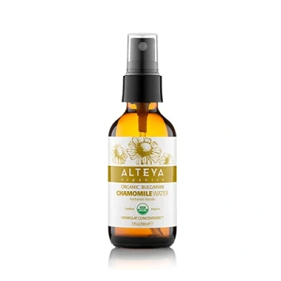 Imagen de Alteya Organics Agua de Manzanilla en Espray 60 ml Botella Vidrio Certificado Orgánico por el USDA Hidratante, calmante y relajante