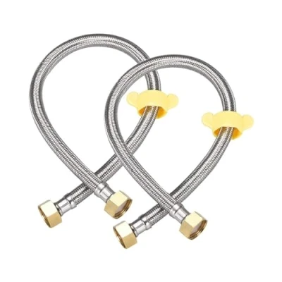 Imagen de MAGIC SELECT 2x Latiguillo de Fontanería, Mangueras Flexibles Acero Inoxidable, Manguera para Grifo con Extremos Cobre Estándar G1/2&quot; x (hembra) Baño y Cocina. (50 cm largo)