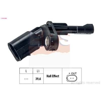 Imagen de EPS 1.960.009 Sensor de ABS Made in Italy OE Equivalent VOLKSWAGEN: Golf 6, Tiguan I, 5, SEAT: Leon II Hatchback, Altea XL, Alhambra