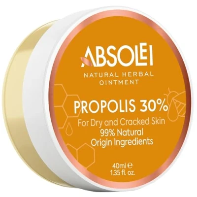 Imagen de Absolei Propolis Pomada, Ungüento Natural para Irritaciones Cutáneas, Pieles Secas y Agrietadas con 30% de Propóleo, 40 ml