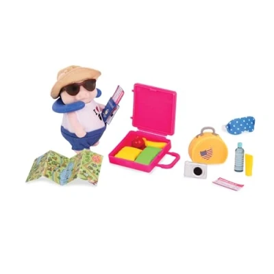 Imagen de Li’l Woodzeez Toby Curlicue Toy Pig Small Figurine Playset with Accessories 3 Years + Travel Set, Multicolor, M (Maison Battat Inc. WZ6779Z)