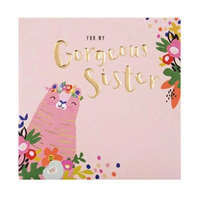Imagen de Hallmark Tarjeta de cumpleaños para hermana, diseño tigre ilustrado en relieve