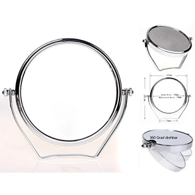 Imagen de HIMRY Espejo Compacto 10x Aumento, 6 Pulgadas de Baño para Afeitar y Maquillar, Mesa, Rotación 360 Grados, con Doble Cara: 1:1 1:10 Ampliación, Viajar, KXD3102
