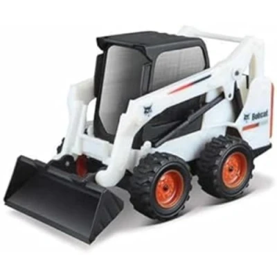Imagen de Bburago Die Cast Bobcat Skid Steer Loader with Working Bucket Collectible Model Toy 1:50 Scale Cargador Deslizante S590 de 10 cm con Cubo, Varios diseños y Colores (May Cheong B18 31801)