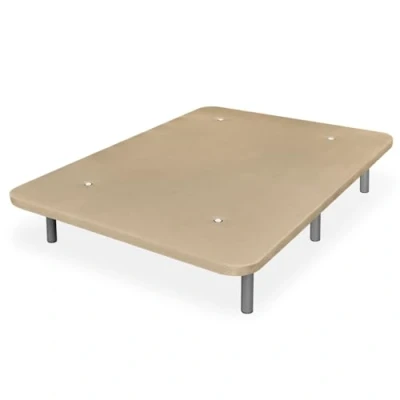 Imagen de Homey Base Tapizada 3D Reforzada, Gran Estabilidad con 5 Barras Transversales y 6 Patas metálicas roscadas de 25cm, 135 x 180, Beige