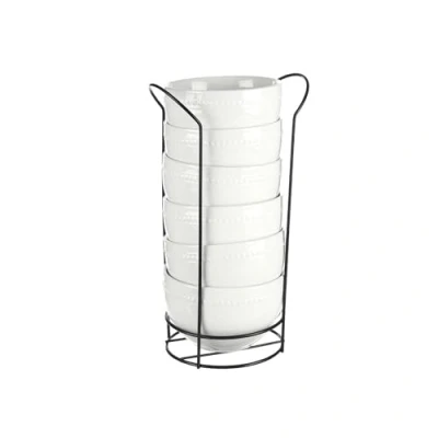 Imagen de Set 6 bol porcelana blanca 800ml c sopor colección VESSIA