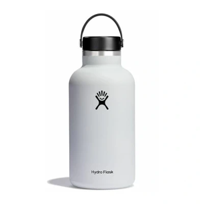 Imagen de Hydro Flask Botella de Agua 946 ml 32 oz Acero Inoxidable con Aislamiento al Vacío y Tapa a Prueba Fugas Revestimiento en Polvo Wide Mouth White, 1893ml (64oz)