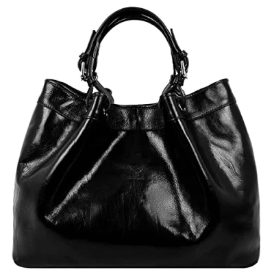 Imagen de Time Resistance Bolso de Mano para Mujer Piel Hecho a en Italia con Cuero Auténtico Vachetta Ideal Todos los Días o Ocasiones Especiales