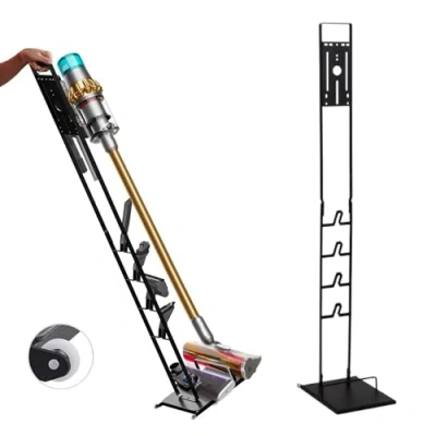 Imagen de Soporte de Aspiradora con Ruedas sin perforar la Pared. Compatible Dyson V15 V12 V11 V10 V8 V7 V6 DC45/ DC35/ DC58/ DC59/ DC62/ DC74 Organizador Almacenamiento Suelo